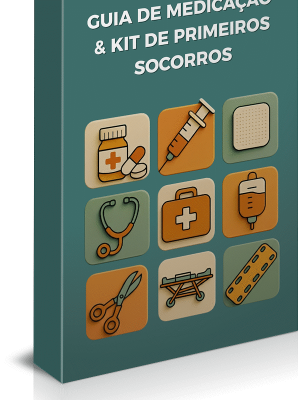 Guia de medicação & kit de primeiros socorros
